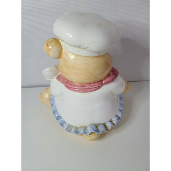Teddy Bear Chef with Spoon Cookie Jar Canister - Picture 7 of 11